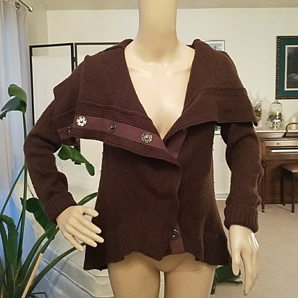 Victoria's Secret chocolate brown button up cardig